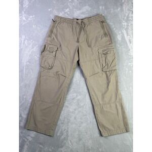 Vintage Abercrombie & Fitch Cargo Pants Men's L Khaki Beige Paratrooper Military